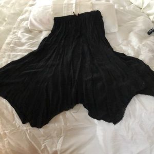 NWT Black rayon embroidered skirt free size